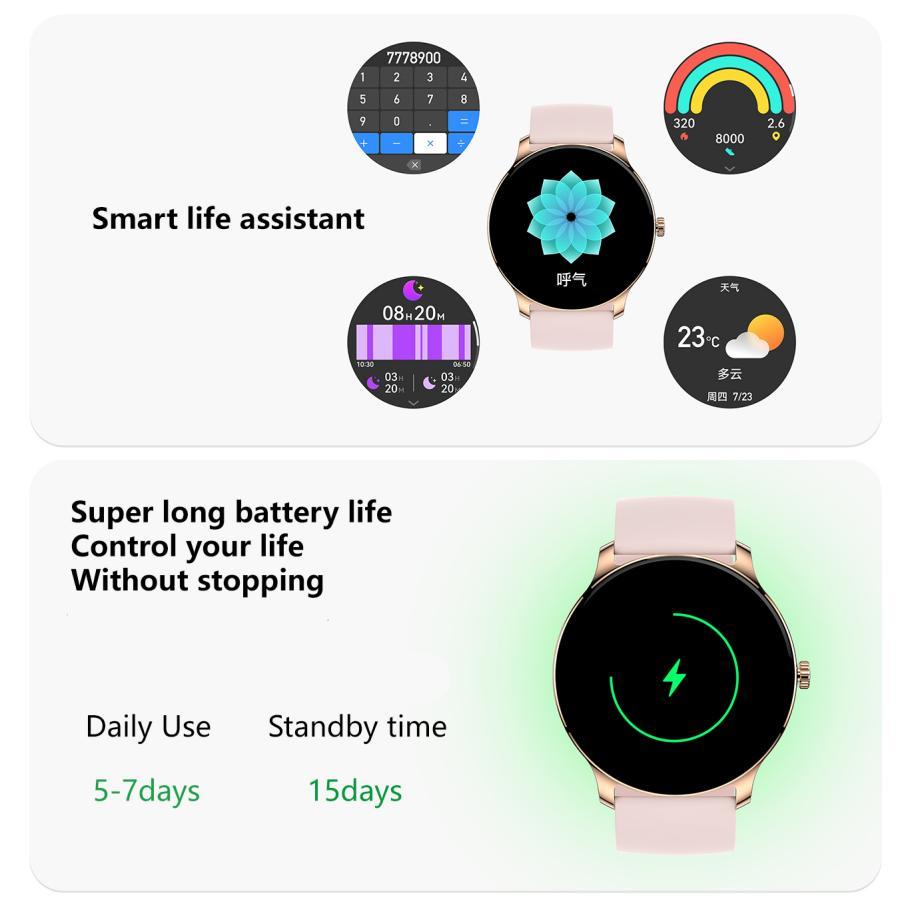 Ultra Slim Smart Watch For Men Women, 1.43 AMOLED Screen Fitness Watches , LP67 Outdoor Watch For Android Ios
