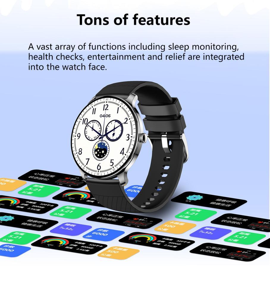 Ultra Slim Smart Watch For Men Women, 1.43 AMOLED Screen Fitness Watches , LP67 Outdoor Watch For Android Ios